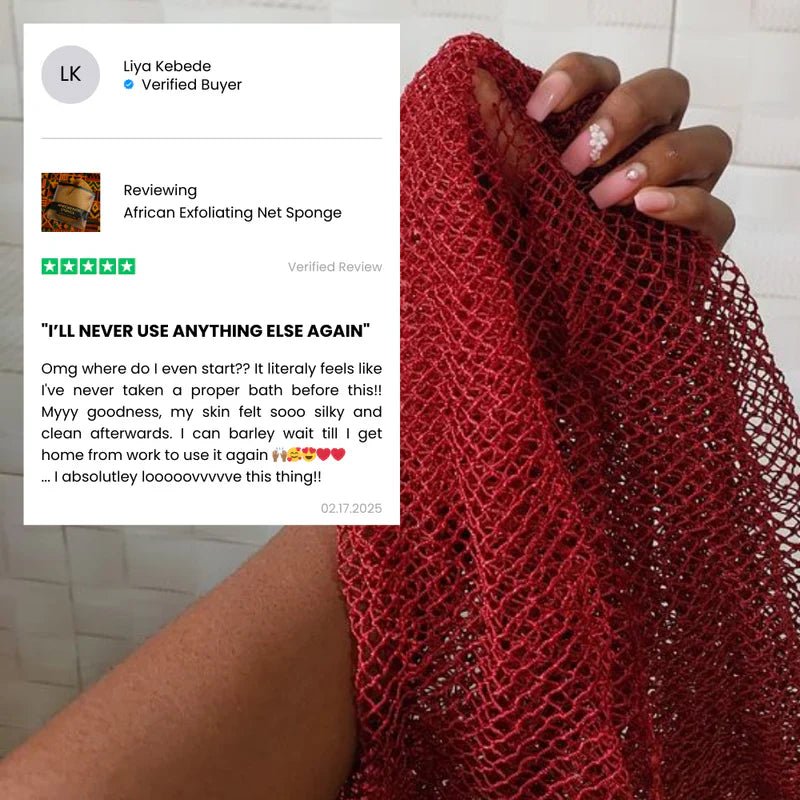 Afrikaanse Badnet Douche Scrubber - VelvetRoots