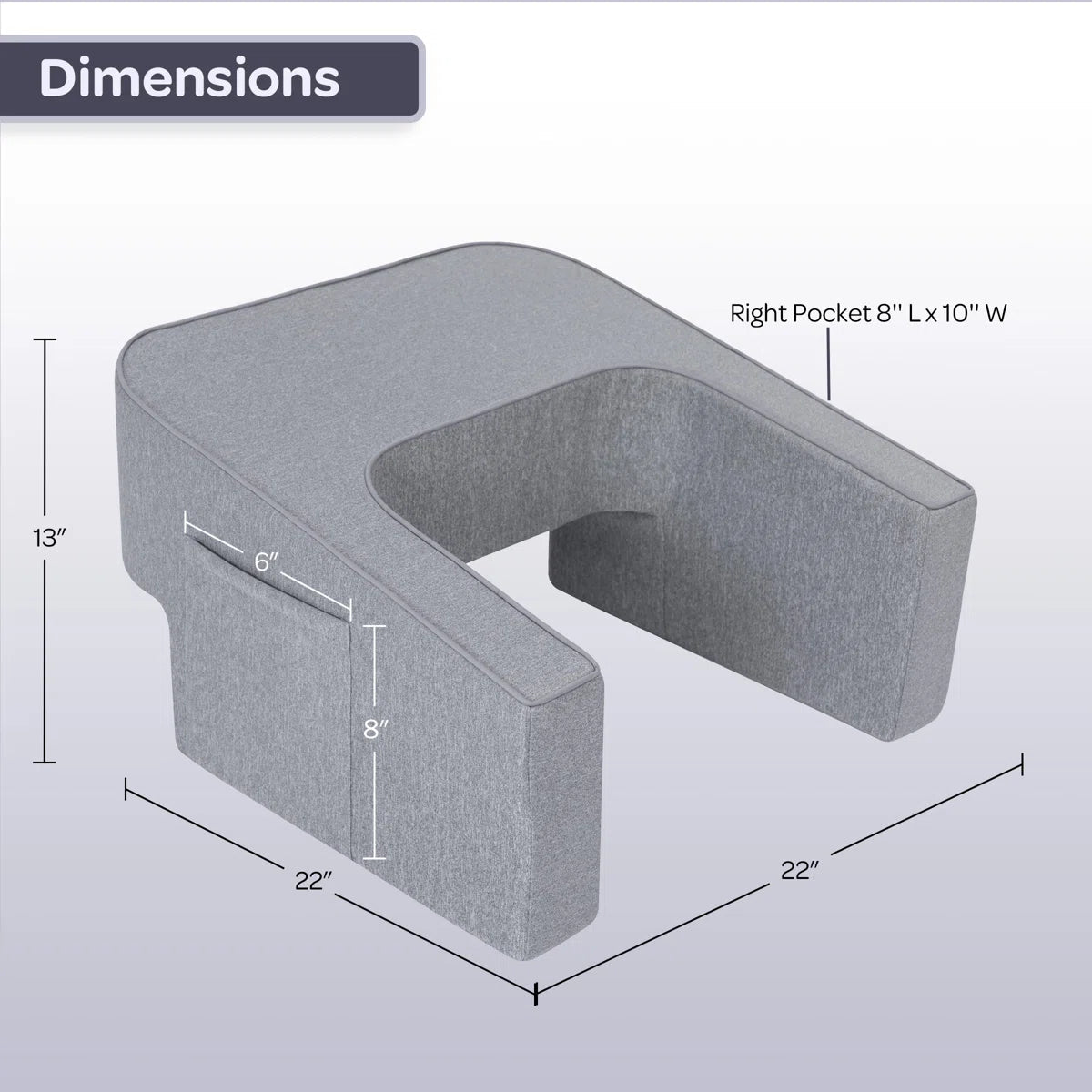ComfortCush Geheugenschuim Schootkussen voor Thuiswerk - VelvetRoots
