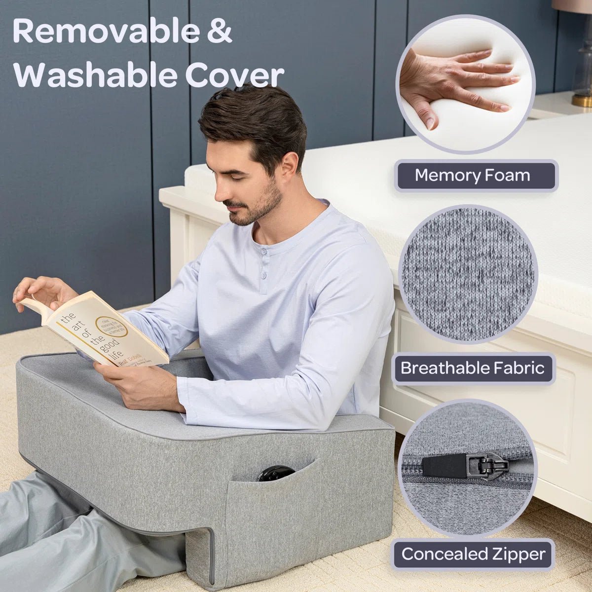 ComfortCush Geheugenschuim Schootkussen voor Thuiswerk - VelvetRoots