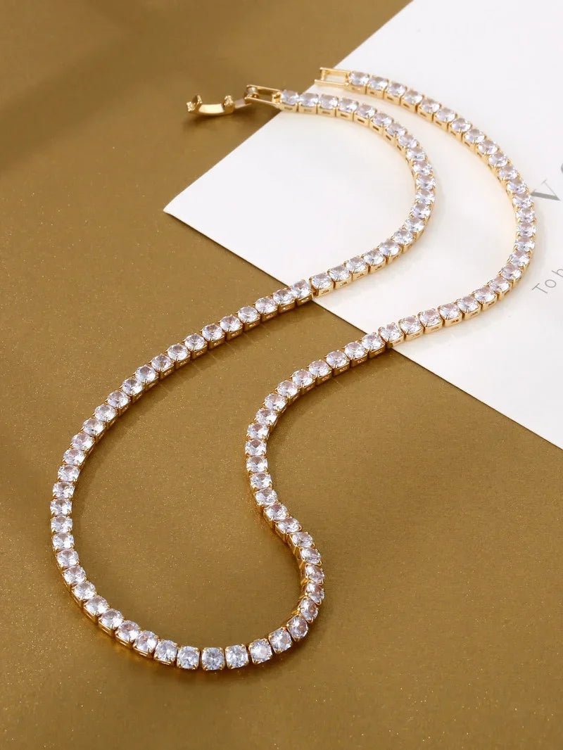 Elegante Tennis Choker Ketting - VelvetRoots